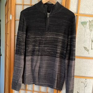 Urban Pipeline Gray and Black Zip Up Sweater